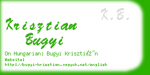 krisztian bugyi business card